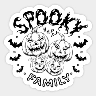 Halloween pumpkin family Sticker